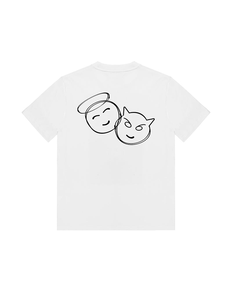 T-shirt Kubańczyk Wake'n Bake Angel & Devil White